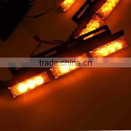 54 LED Amber & White Emergency Vehicle Strobe Lights Car Truck Flash Warning Lights for Front Grille/Deck photo-2