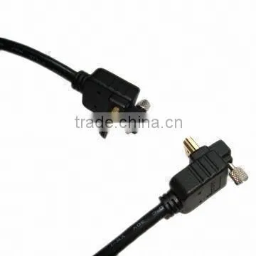 HDMI Cables with Compact Plug Screw Locking Gold-plated Connectors