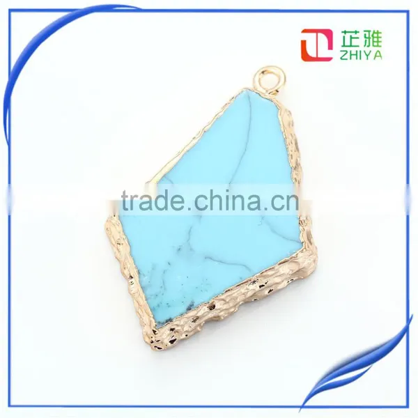 DIY Natural Faceted Stone Agate Geode Druzy Pendant Necklace photo-5