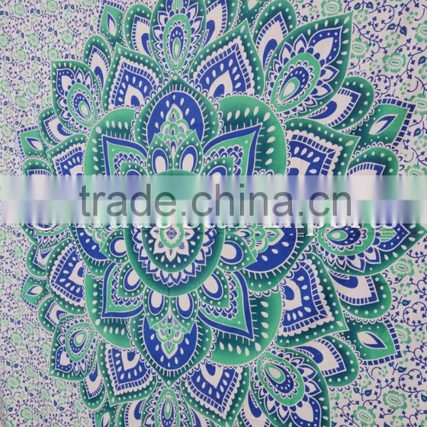 Ethnic Psychedelic Indian Ombre Mandala Lotus Wall Art Hippie Bohemian Wall Hanging Tapestry photo-4