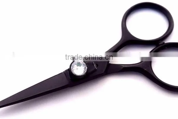 Fly Tying Razor Scissors 5" Gem Stone Knob Anodized Full Black Coating/Razor Scissors