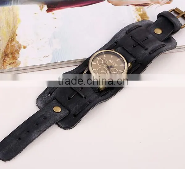 Fashion Handmade Leather Women Watch Bracelet photo-5
