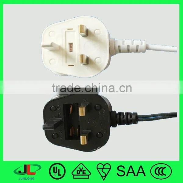 Moulded BS Ceitified UK 3 Pin Electric Plug With Fuse Extension Cords photo-5
