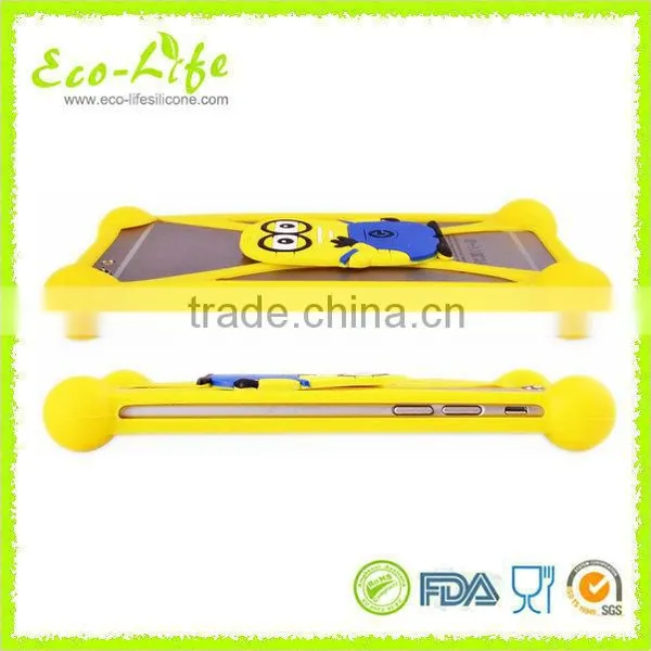 Universal Silicone Bumper Case Cover With Cartoon Slap Holder photo-2