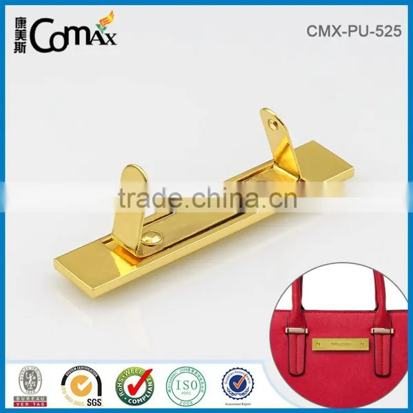 Fashion Screw Decorative Gold Metal Bag Engaved Logo Label Tag photo-3