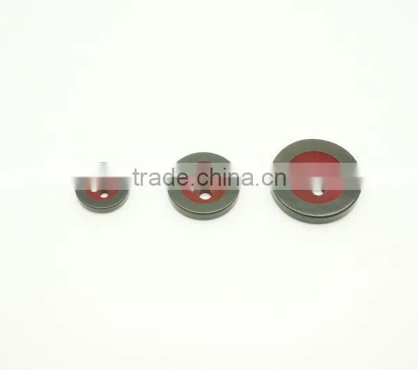4 Holes Dying Mix Red & Black Real Round Horn Button in Size 40L&32L&24L