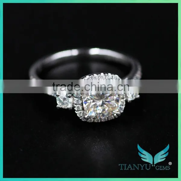 Custom Moissanite Jewelry Cheap Best Forever Brilliant Moissanite Youtube Moissanite 4 Carat Moissanite Ring photo-5