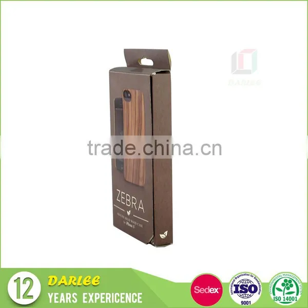 ShenZhen Wooden Color Book Shaped Mobile Phone Case Packaging Box With Hang Hole photo-2