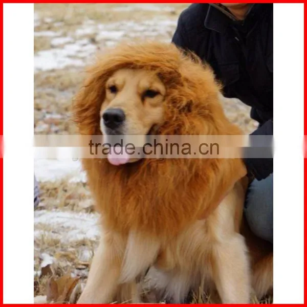 Festival Party Pet Costume - Lion Mane Wig for Large Dogs Brown photo-2
