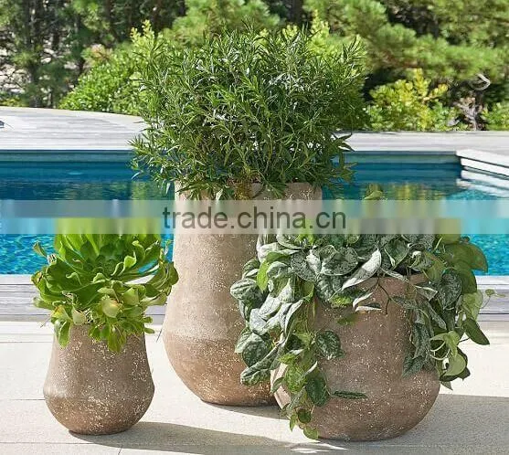 New Design Outdoor Flower Pot Holder Fiberglass Flower Pots