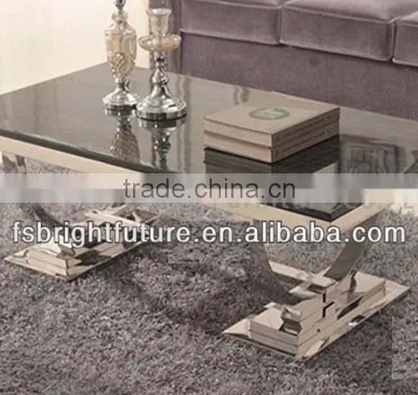 Simple Designs Black Glass Top Coffee Table Set photo-2
