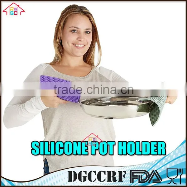 Food Grade Square Honeycomb Shaped Silicone Pot Holder photo-5