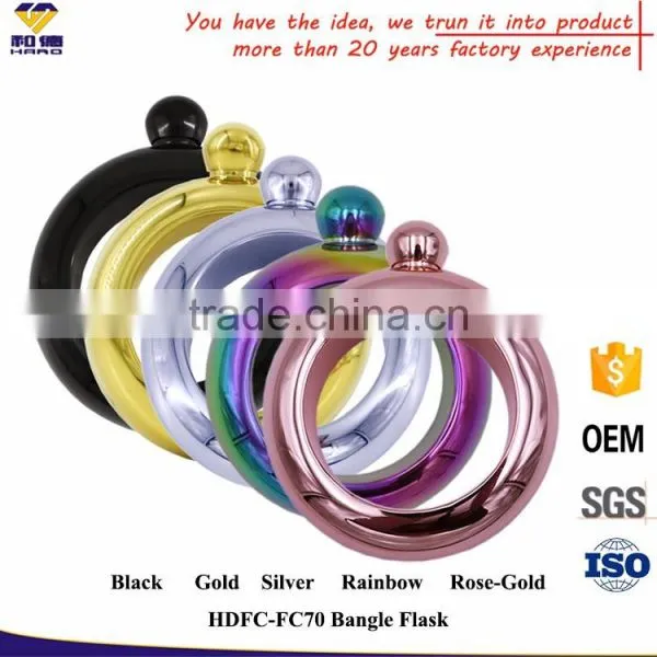 Stainless Steel Black Bracelet Flask photo-4
