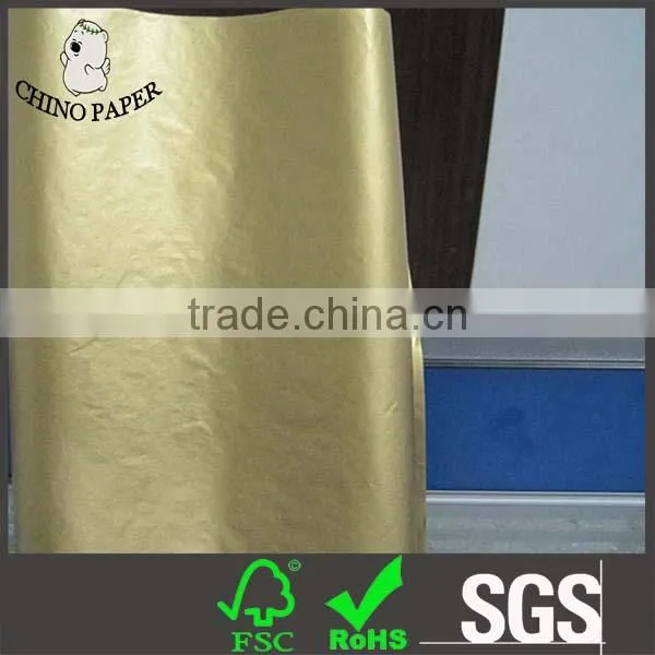 Gold Color Log Printed Tissue Gift Paper photo-5