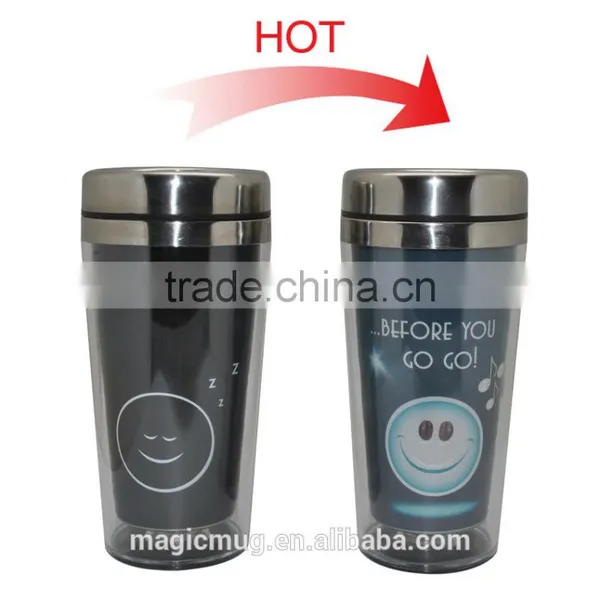 2017 New Magic Stainless Steel Travel Mug With Plastic Outer photo-2
