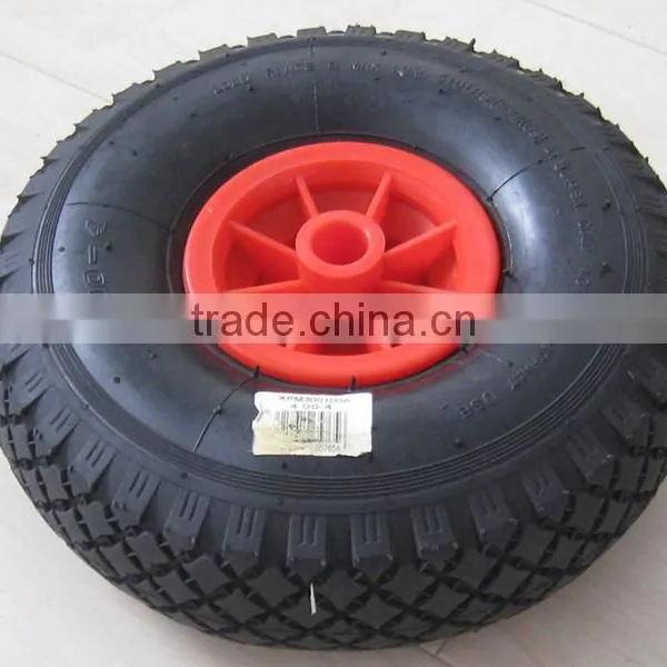 China Qingdao Wheelbarrow Plastic Rim Pneumatic Rubber Wheel Tyre photo-2