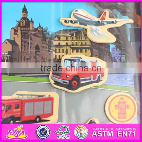 2016 New Design 23 Pieces Kids Educational Toy Wooden Custom Magnetic Puzzles W14J004 photo-5