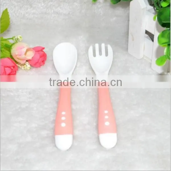 Wholesale Safe PP Plastic Baby Fork&spoons /custom Baby Feeder Plastic Fork&spoons photo-2