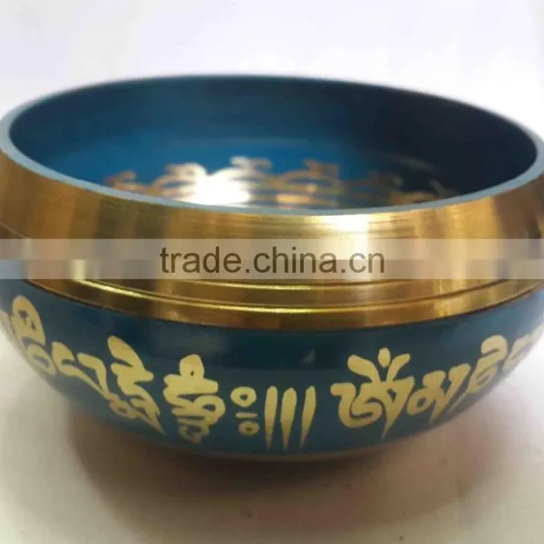 Best Selling Symbolic Colored Tibetan Healing Meditation Singing Bowl photo-2