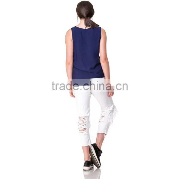 Domin Fashion Latest Embroidery Style Young Girls Tops photo-6