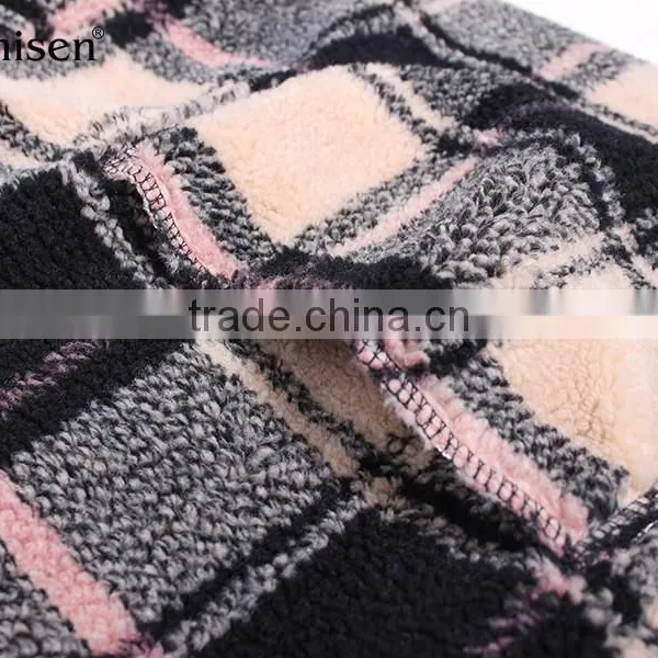 Happy New Year Wholesale Cheap Fleece Sports Plaids Man Coat photo-4