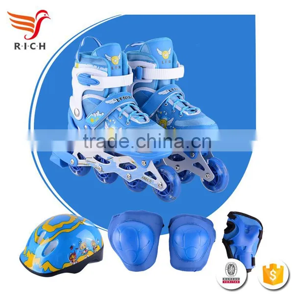 WSJ-X09 2017 Wholesale Customize Kids Wheel Safety Sport Roller Skate Led Shoes photo-2