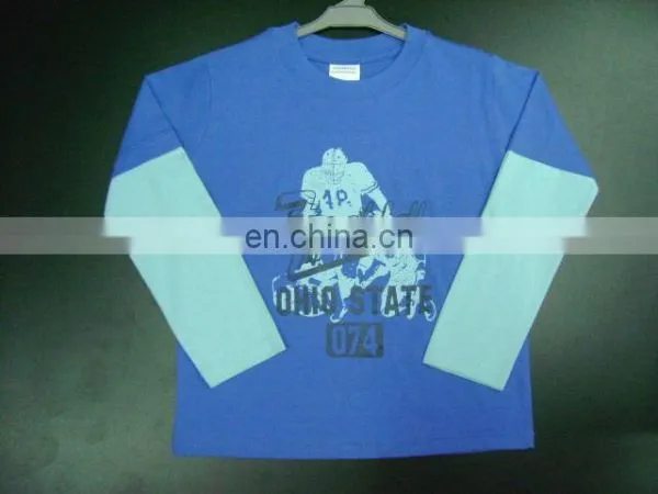 100% Cotton Kid's Tshirts With Layer Full Sleeves.