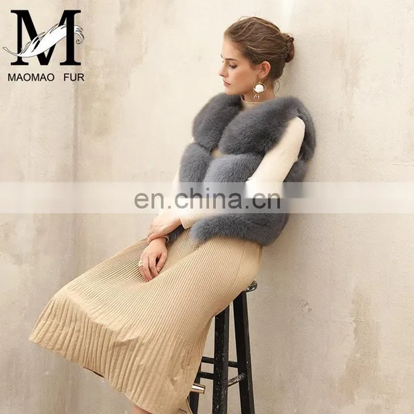 2015 European Fashion Women Vest New Style Beautiful Lady Real Fur Vest photo-5