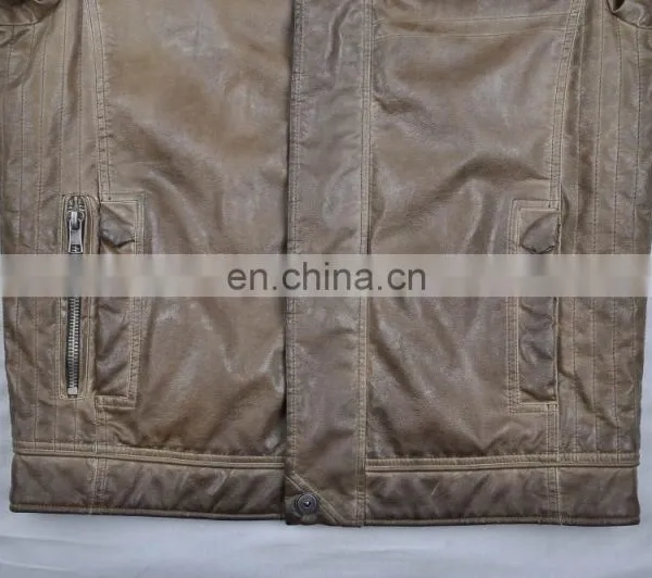2016 Manufacture Latest Fashion Mens PU Jacket photo-6