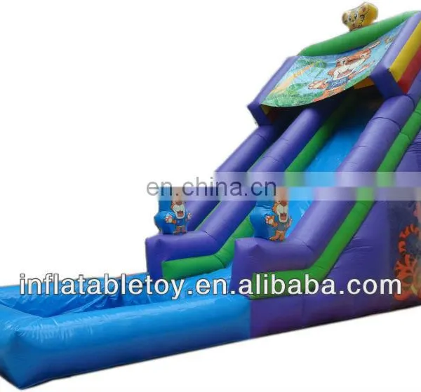 2014 New Tiger Inflatable Water Slide With Pool