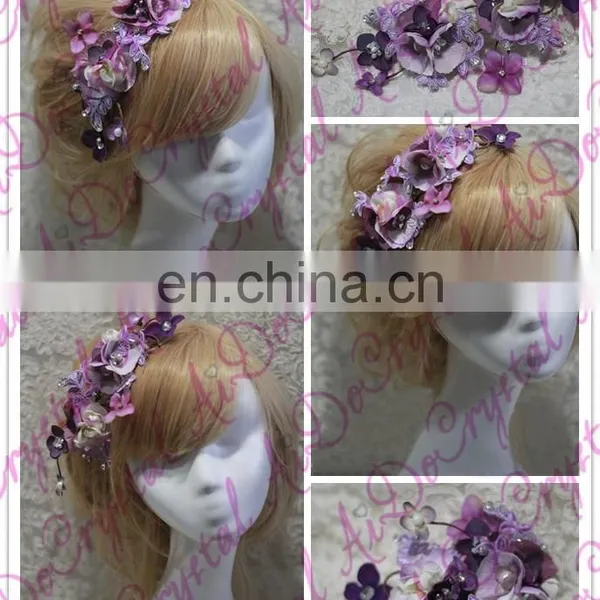 Aidocrystal Fashion Classic Purple Women Hair Clips Headwear Hairpiece Bridal Hair Accessories photo-2