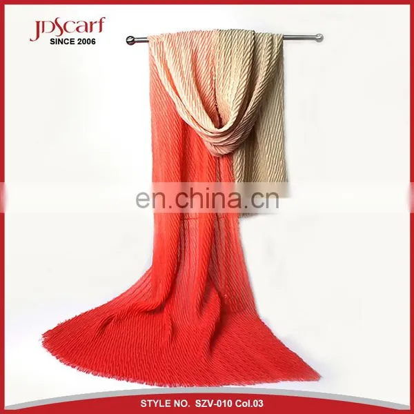 Supply New Colourful Wrinkled Fabric China Scarf photo-3