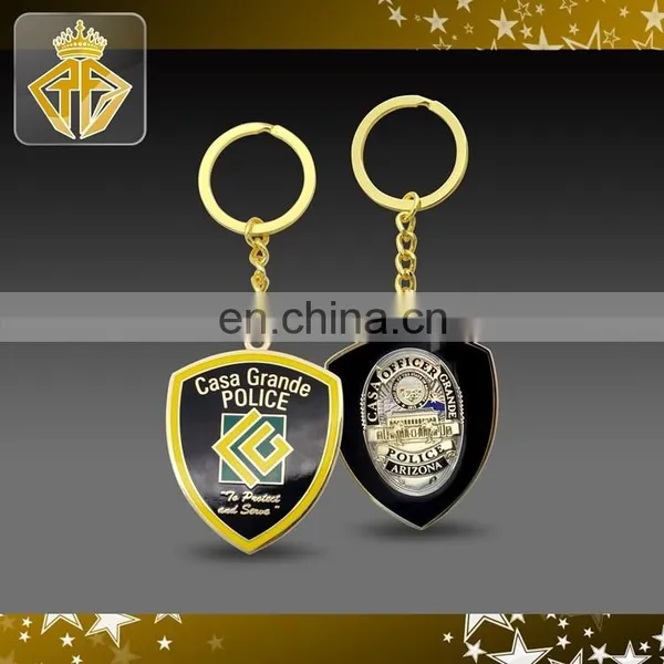 Custom Shiny Silver Flower Shape Keychain With Hard Enamel Color photo-5