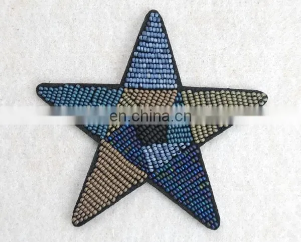 New Developing Star Beaded Patch Handmade Applique photo-2