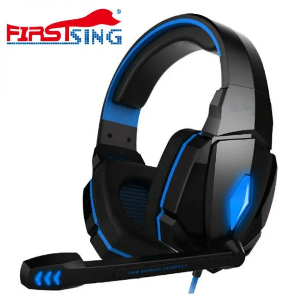 Firstsing Gaming Stereo Headset Earphone for Computer With Mic and LED Lights