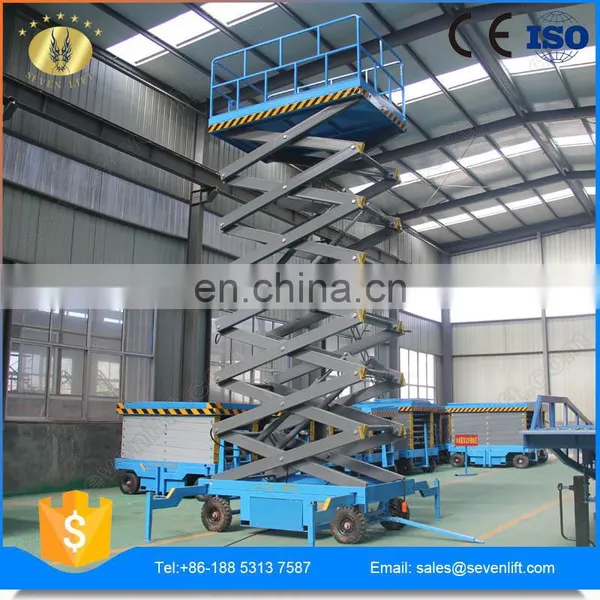 7LSJY Shandong SevenLift Hydraulic Wholesale Outdoor Use Manual Low Noise 15m Lightweight Hydraulic Scissor Lift photo-6