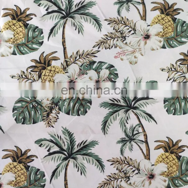 Fashional Hawaiian Printed Fabric Brushed Peach Skin Fabric For Beach Shorts/Shirt photo-6
