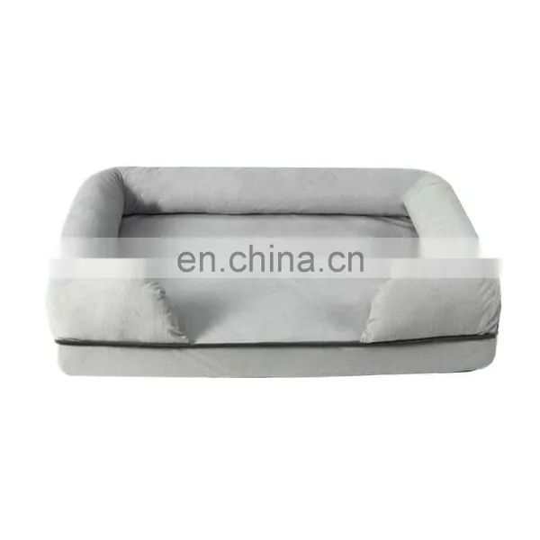 High Quality Pet Bed Pet Products Memory Foam Dog Bed Luxury Dog Bed Sofa With Waterproof Liner photo-7