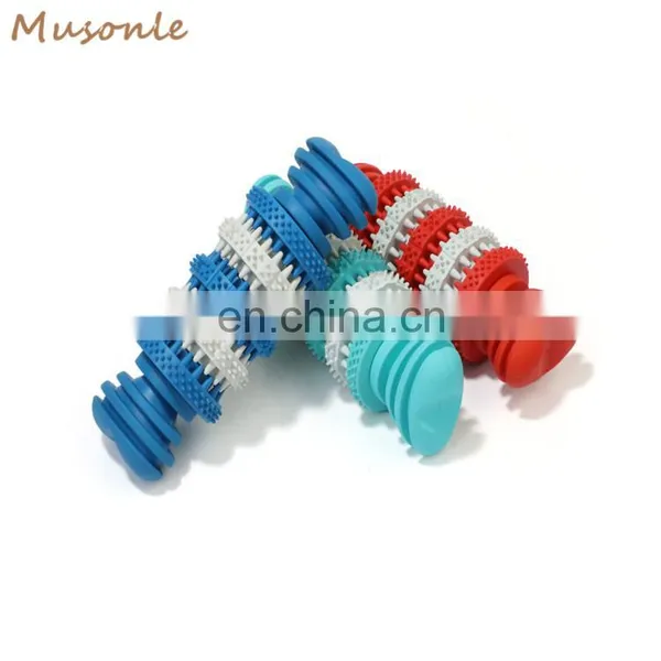 100% Natural Soft Rubber Food Treat Feeder Bones Dog Chew Toys for Pets Interactive Playing photo-2