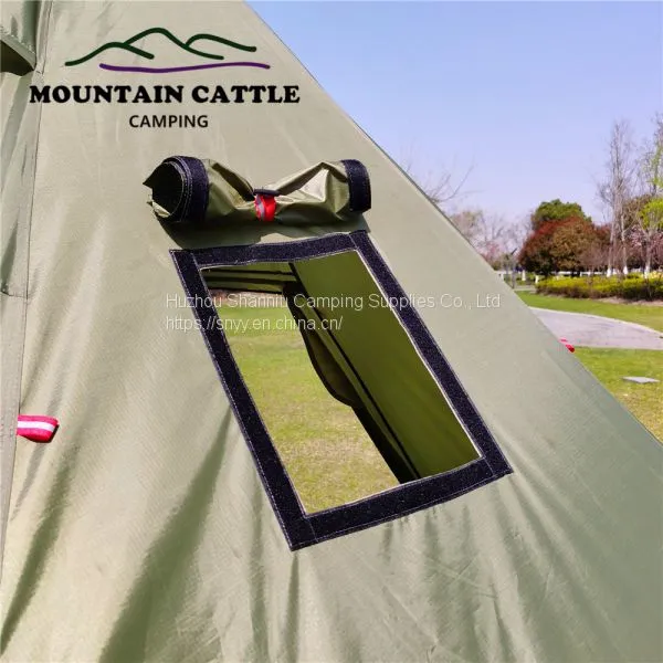 Mountaincattle Single Layer 400 CM Tipi Hot Tent Winter Camping Triangle Backpacking Equipment photo-4