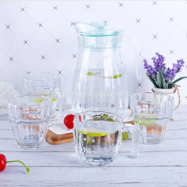 Drinking Water Glasses Set of 5- Cactus Premium Glassware for Dinner Parties