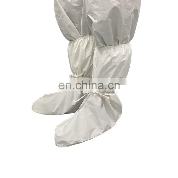 Hospital Disposable Waterproof Consumable Elastic Non Woven With Plastic PP Isolation High Long Shoe Boot Covers for Medical Use photo-4