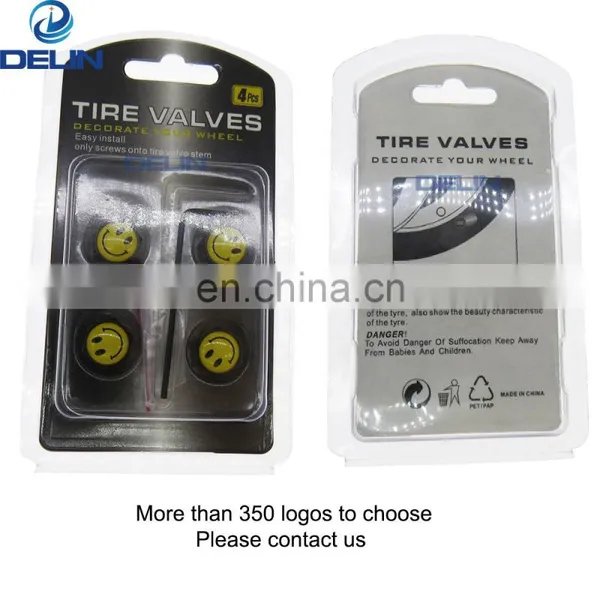 Metal Set Of 4 Pcs Custom Logo Black Anti Theft Locking Tire Valve Cap With Key photo-3