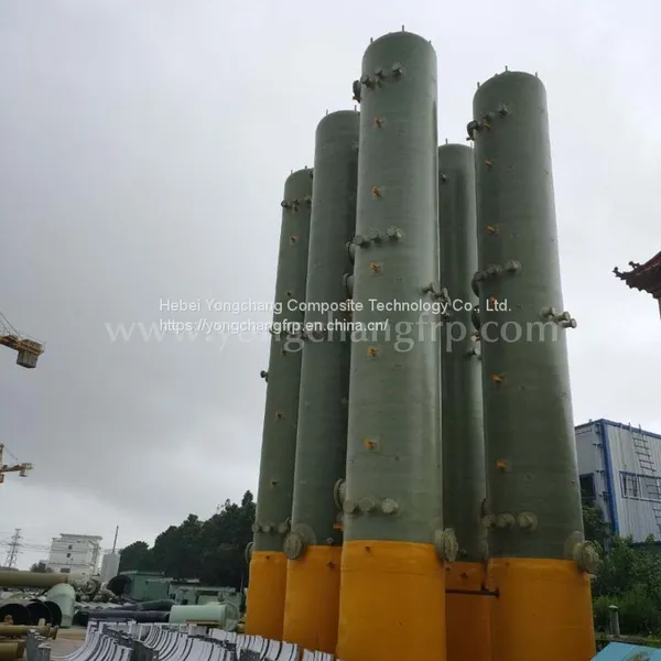 GRP/FRP Biogas Desulfurization Scrubber Acid Storage Tank Manufacturer Frp Biological Deodorizer Equipment