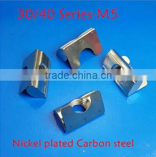 M4 M5 M6 M8 Roll-in T Slot Nut With Spring Leaf Elastic Nut for 45 Serie Aluminum Profile Slot 10 photo-3