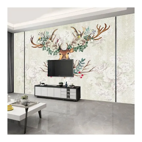 House Decoration 3D Wall Mural Flowers Wall Stickers Tv Background Vinyl Wallpapers Drop Ship photo-5