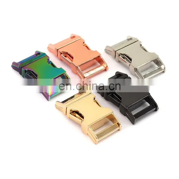 Factory Design Noble Golden Color Smooth-faced Easy-to-pull Solid Backpack Strap Buckle photo-3