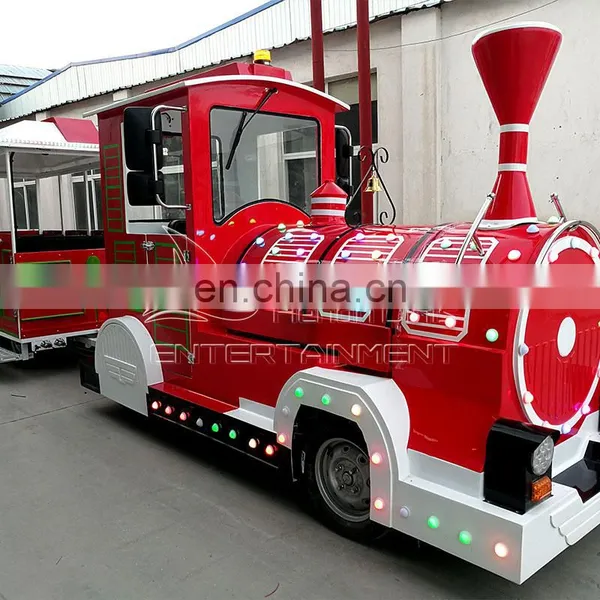 Customized Trackless Train Manufacturer Sightseeing Road Tourist Christmas Trackless Train for Amusement Parks photo-5