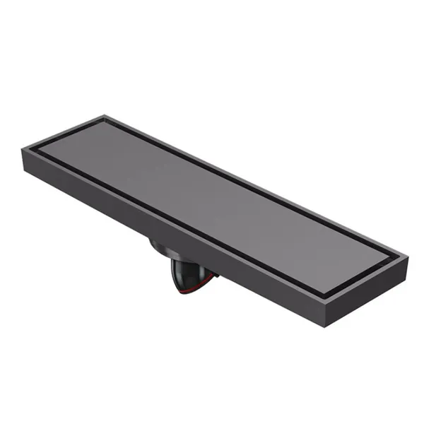 Factory Price  8CM*30CM  All Copper  Main Body   Rectangular Invisible   Tile Inlay  Deodorizing Modern Hotel Shower Floor Drain