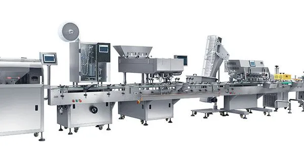 China Shark Industry BP-200 Fully Automatic Pharmaceutical Bottle Packaging Production Line
